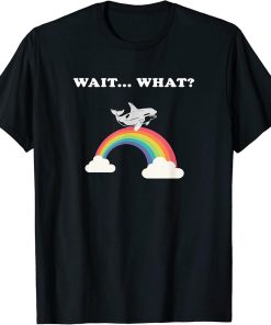 Orca Killer Whale T-Shirt Funny Rainbow Tee Men Women