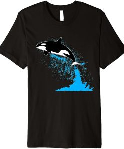 jumping killer whale, orca in the ocean sea, popular animals Premium T-Shirt