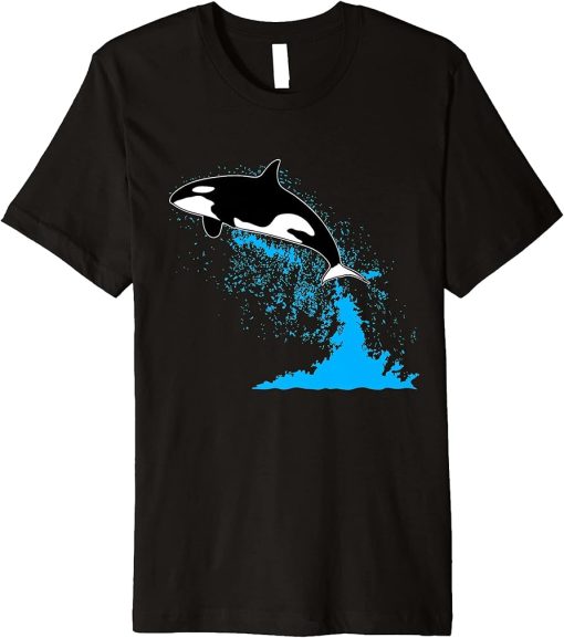 jumping killer whale, orca in the ocean sea, popular animals Premium T-Shirt