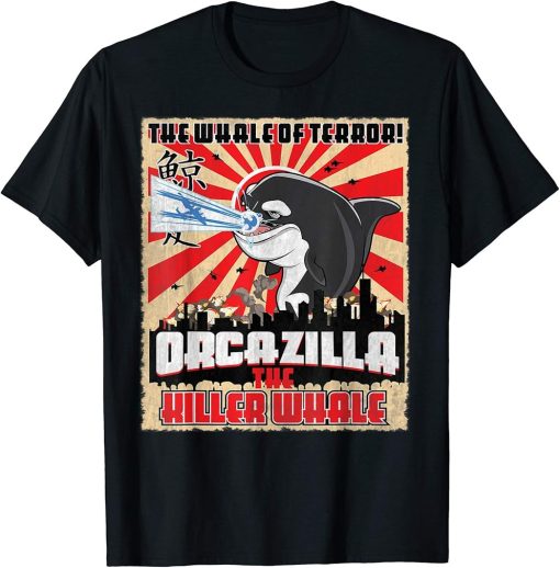 Funny Japanese Vintage Killer Whale Orca gift T-Shirt