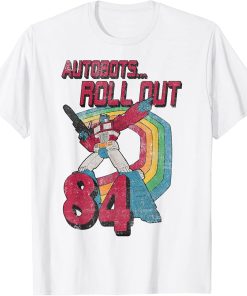 Autobots Retro Roll Out 84 Rainbow Stripe T-Shirt